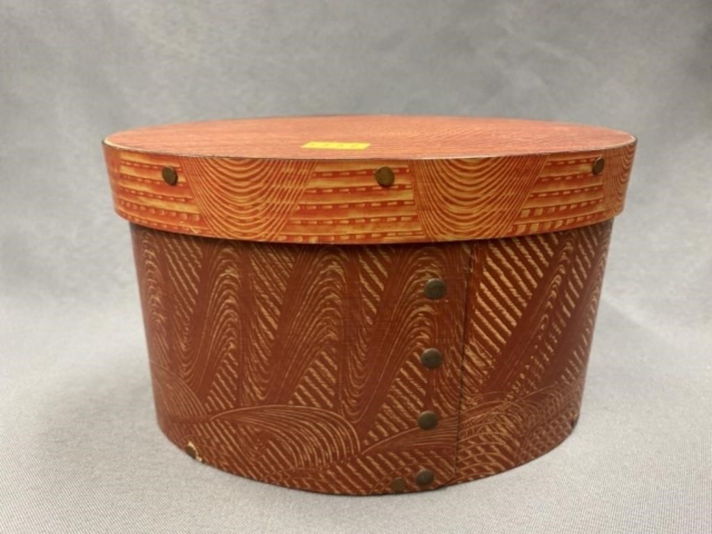 Contemporary Grain Painted Band Box