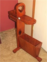 Side Table / Magazine Rack - appears to be Hand