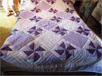 Purple "pinwheel" quilt