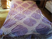 Quilt top - purple and white