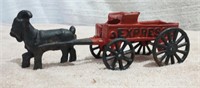 Vintage Cast Iron Express Mail Wagon