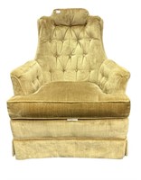 Mid century modern upholstered swivel chair