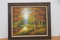 Signed Oil on Canvas Nature Scene