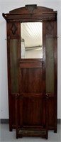 Antique Flat TO Wall Oak  Hall Stand