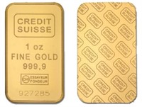 CREDIT SUISSE Gold Clad Replica Bar