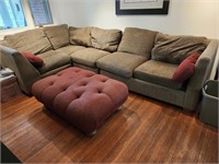 Sectional, Ottoman, Pillows