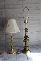 Lot of 2 Brass Lamps