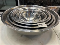 7 Stainless Steel Salad Bowls