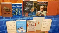 10 Pearl Buck Hardcover Books, 4 Signed