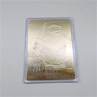 Babe Ruth Gold Plated Card