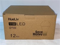 HUELIV - 11W, A19 LED LIGHTBULBS, 12 PIECES