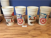 Lot of 4 Vintage Texaco Plastic Cups