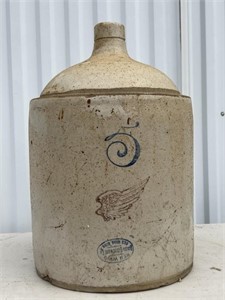 5 Gallon Red Wing Jug:::: Red Wing Stamp Upside