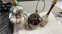 Trio of Lamps Untested