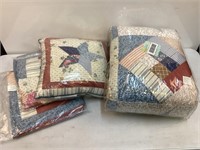 Quilted Bedding, Pillow, etc. Sealed