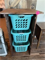 Pine Laundry Sorting with Baskets