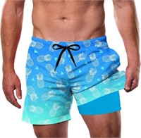 New, Cozople Mens Swim Trunks with Compression
