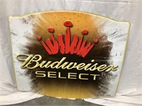 Budweiser Select Beer Metal Adv. Sign,