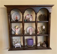 19x19 Knicknack wall shelf and contents