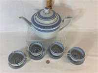 Rice Grain Chinese Teapot and Cups