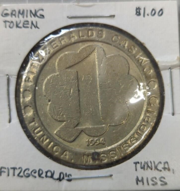 $1 gaming casino token Fitzgerald's casino