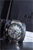 EDOX Chronorally 1 Black Dial with Black Bezel and