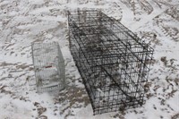 (2) Wire Cages, 22"x 14"x 16" & 63"x 22"x 27"