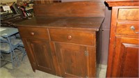 ANTIQUE WALNUT JELLY CABINET 2 DOORS 2 DRAWERS