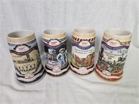 4 Miller Century of Excellence Collector Steins