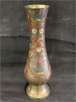 VTG Brass Painted Vase