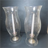 Sterling Candlesticks with hurricanes