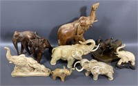 Assorted Elephant Figurine Decor Lot