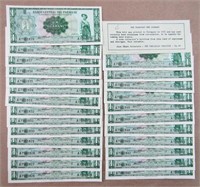 UNC FOREIGN CURRENCY - (25) PARAGUAY