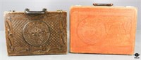 Flores Tooled Leather Briefcases / 2 pc