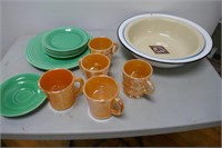 Porcelain Ware, Fire King Mugs, Etc.