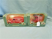 2 New In Box ERTL Budweiser Bank Cars