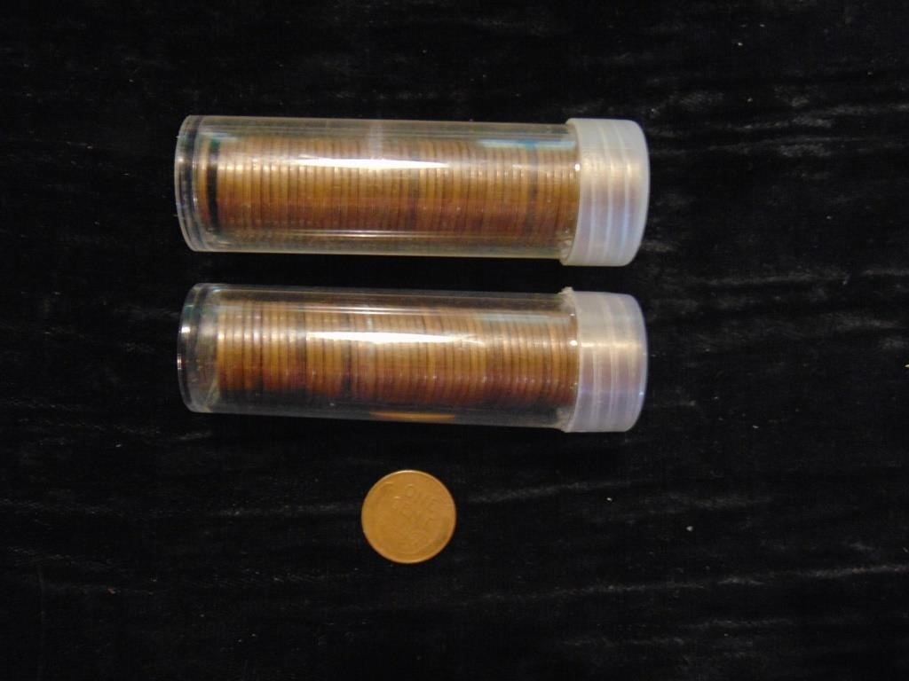 (2) Rolls of Wheat Pennies