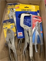 FLAT W/ NEW VISE GRIPS AND PLIERS