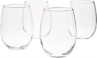 SET OF 4 AMAZON BASICS STEMLESS WINE GLASSES 15