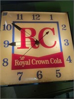 Vintage Royal Crown RC Cola Light Up Clock (Origin