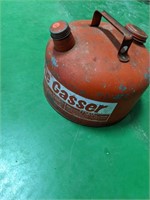 Metal Red Gas Can Vintage