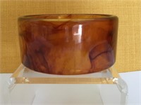 WIDE 'TORTOISE SHELL' BAKELITE BANGLE TESTED