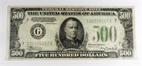 1934 $500 FEDERAL RESERVE NOTE-McKINLEY