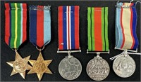 Set Of Named Australian WWII Medals