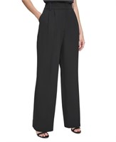 Size 2 Calvin Klein Women's Pleated Pants - Black