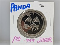 1oz .999 Slver Panda Round