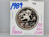 1989 1oz .999 Silver Panda