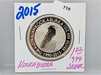 2015 1oz .999 Silver Kookaburra $1