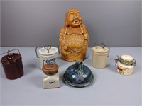 Buddha Cookie Jar & Crocks