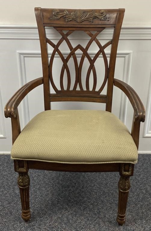 Formal Dining Arm Chair, has a few scuffs and